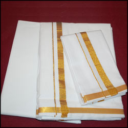 "Premium Cotton  Dhoti ,Shirting n Towel -CD ING-20007 -code004 - Click here to View more details about this Product